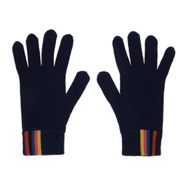 폴스미스 Paul Smith Navy Artist Stripe Gloves 232260M135002