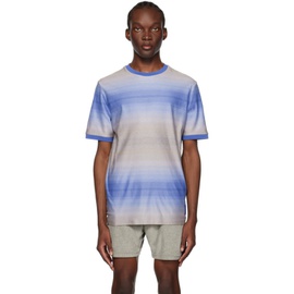 폴스미스 Paul Smith Blue Untitled Stripe T-Shirt 231260M213023