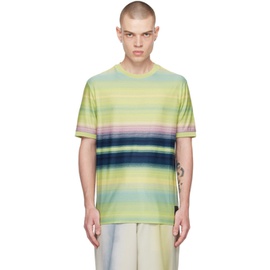 폴스미스 Paul Smith Yellow Untitled Stripe T-Shirt 231260M192037
