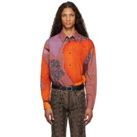 폴스미스 Paul Smith Orange & Purple Oversized Shirt 232260M192030