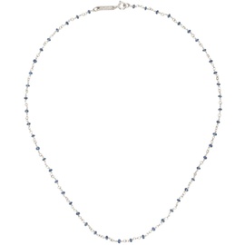 Pearls Before Swine Silver & Blue Taeus Necklace 241627F010011