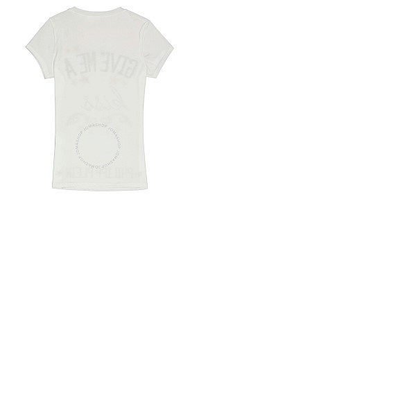  Philipp Plein Ladies Olev White Cotton Jersey T-shirt S18CWTK0625PJY002N
