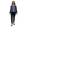 Philipp Plein Ladies Black/Multi Crystal Cotton Jersey Sweatshirt F17CWJO0057PJO002N02