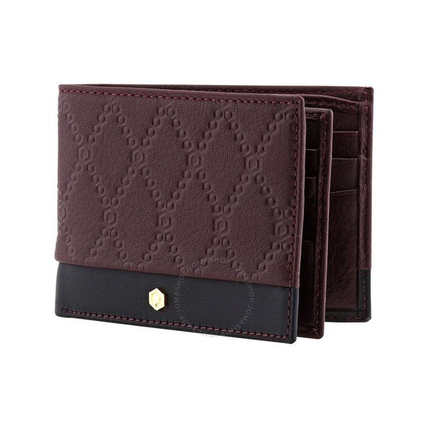 Picasso And Co Two-Tone Leather Wallet- Burgundy/Black PLG1812BUR