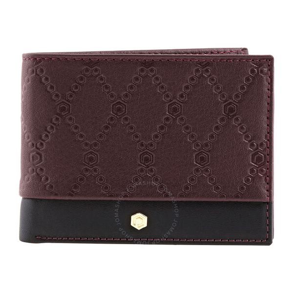  Picasso And Co Two-Tone Leather Wallet- Burgundy/Black PLG1812BUR
