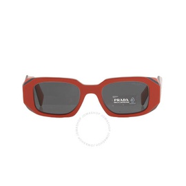 Prada Dark Grey Rectangular Ladies Sunglasses PR 17WS 12N5S0 49