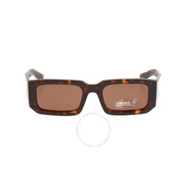 Prada Dark Brown Rectangular Mens Sunglasses PR 06YS 2AU8C1 53