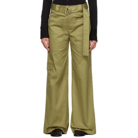 Khaki 프로엔자 슐러 Proenza Schouler White Label Belted Trousers 232288F087001