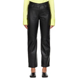 Black 프로엔자 슐러 Proenza Schouler White Label Straight Leather Pants 232288F084002