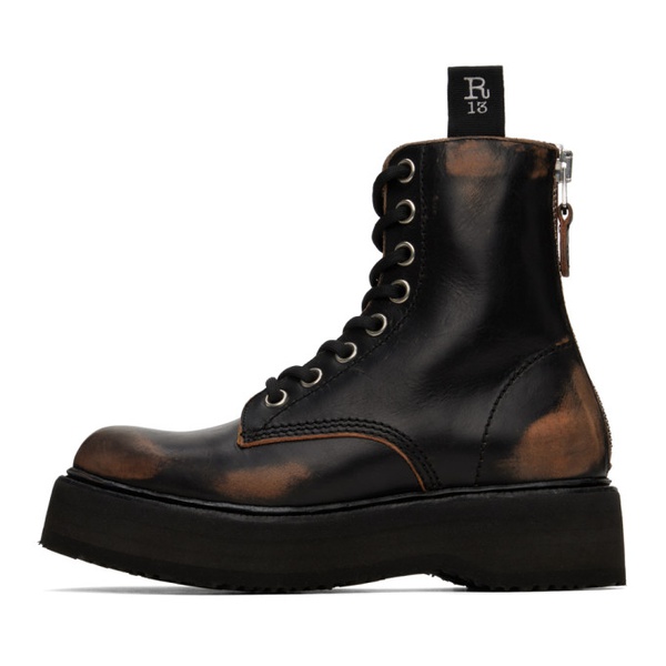  알썰틴 R13 Black Single Stack Boots 241021F113006