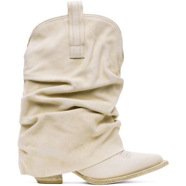  알썰틴 R13 SSENSE Exclusive 오프화이트 Off-White Low Rider Cowboy Boots 241021F115005