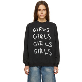 알썰틴 R13 Black Girls Girls Oversized Sweatshirt 221021F098007