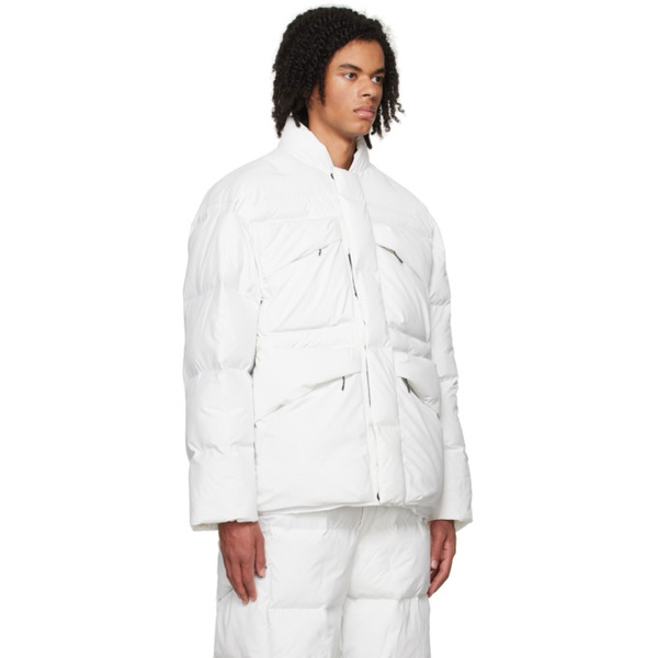  레인스 RAINS White Harbin Puffer Jacket 232524M178001