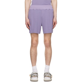RANRA Purple Mock-Fly Shorts 231504M193002