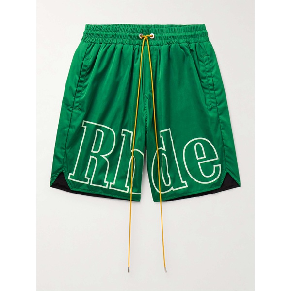  루드 RHUDE Straight-Leg Logo-Print Nylon Drawstring Shorts 1647597327768164