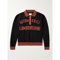 루드 RHUDE + Lamborghini Appliqued Two-Tone Cotton-Blend Pique Polo Shirt 1647597323585919