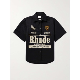 루드 RHUDE + Lamborghini Logo-Embroidered Nylon-Twill Shirt 1647597323594462