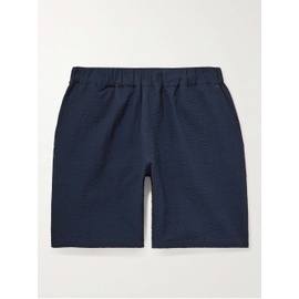 RICHARD JAMES Straight-Leg Cotton-Blend Seersucker Shorts 1647597310402217