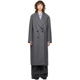 ROEhe Gray Double-Breasted Coat 232144F059014