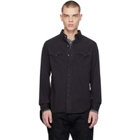 RRL Black Garment-Dyed Shirt 241435M192009