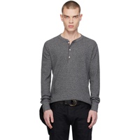 RRL Gray Garment-Dyed Henley 241435M201003