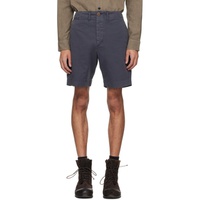 RRL Navy Garment-Dyed Shorts 241435M193003