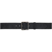RRL Black Distressed Leather Belt 241435M131003