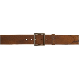 RRL Tan Distressed Leather Belt 241435M131004