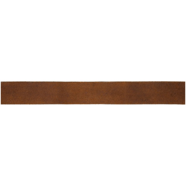  RRL Tan Distressed Leather Belt 241435M131004