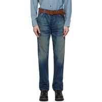 RRL Blue Straight-Fit Jeans 241435M186009