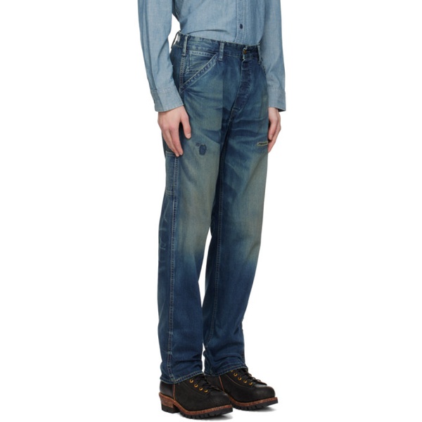  RRL Blue Straight-Fit Jeans 241435M186009