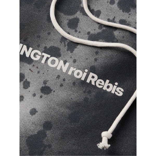  RRR123 Gym Bag Straight-Leg Logo-Print Paint-Splattered Cotton-Jersey Drawstring Shorts 1647597327289617