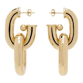 Rabanne Gold XL Double Link Earrings 232605F022001