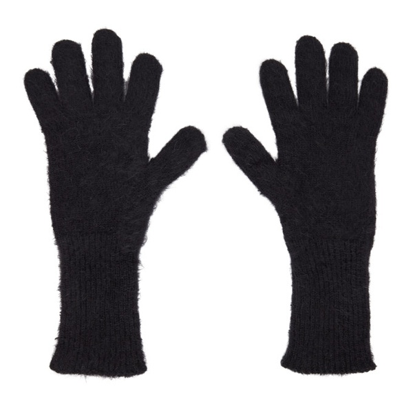  라프시몬스 Raf Simons Black Mohair Gloves 222287M135002