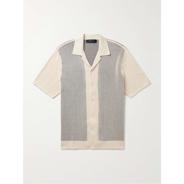 레그앤본 래그 앤 본 RAG & BONE Harvey Camp-Collar Jacquard-Knit Cotton-Blend Shirt 1647597324028852