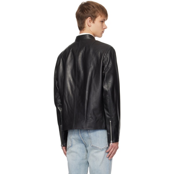 레그앤본 래그 앤 본 Rag & bone Black Archive Cafe Racer Leather Jacket 241055M181002