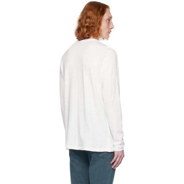 레그앤본 래그 앤 본 Rag & bone White Classic Flame Long Sleeve T-Shirt 241055M213010