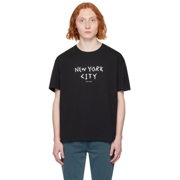 레그앤본 래그 앤 본 Rag & bone Black RBNY T-Shirt 241055M213003