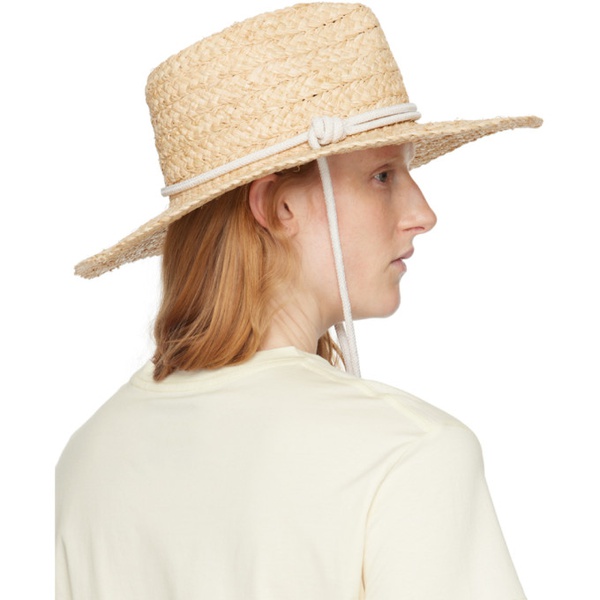 레그앤본 래그 앤 본 Rag & bone Beige Braided Straw Panama Hat 241055F017004