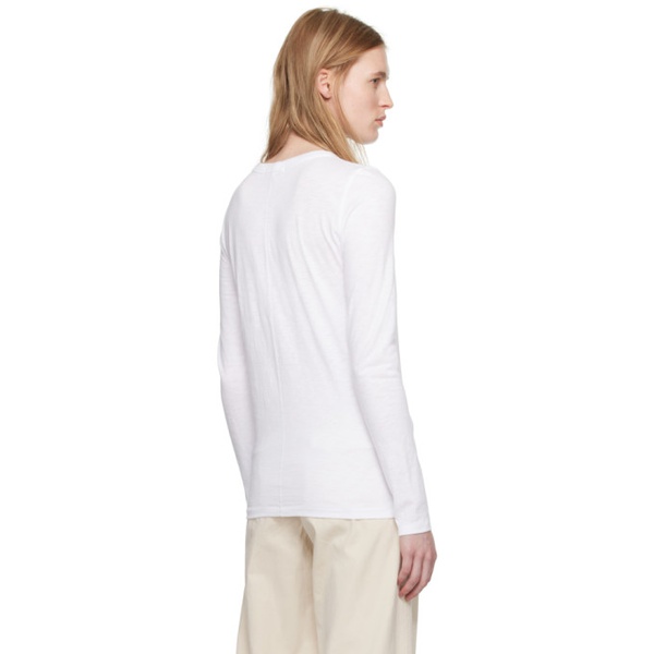 레그앤본 래그 앤 본 Rag & bone White The Slub Long Sleeve T-Shirt 242055F110008