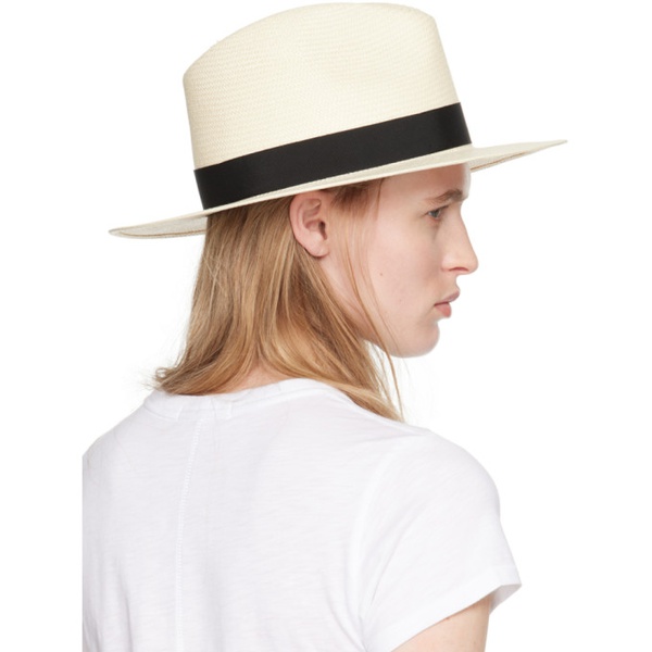 레그앤본 래그 앤 본 Rag & bone 오프화이트 Off-White Straw Panama Hat 242055F017002
