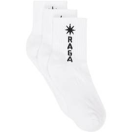 Raga Malak Three-Pack White Innocent Socks 241085M220005