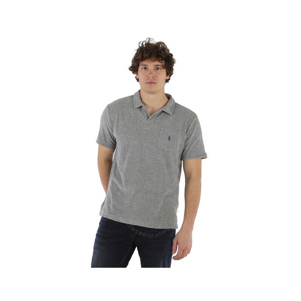 폴로랄프로렌 폴로 랄프 로렌 Polo Ralph Lauren Grey Custom Slim-fit Short Sleeve Terry Polo Shirt 710835786005