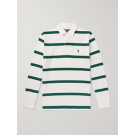 폴로 랄프 로렌 POLO RALPH LAUREN + Wimbledon Logo-Embroidered Striped Cotton-Jersey Rugby Shirt 1647597335961011