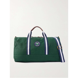 폴로 랄프 로렌 POLO RALPH LAUREN + Wimbledon Leather-Trimmed Logo-Detailed Canvas Duffle Bag 1647597335961035
