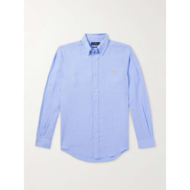 폴로 랄프 로렌 POLO RALPH LAUREN Button-Down Collar Logo-Embroidered Linen Shirt 1647597328478315