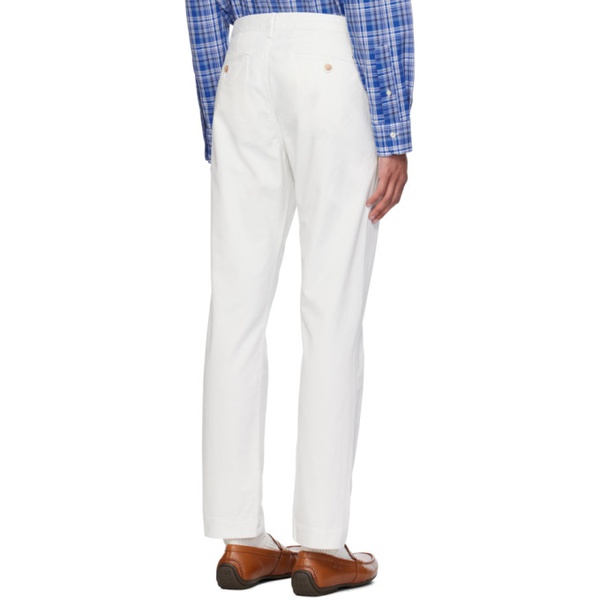 폴로랄프로렌 폴로 랄프 로렌 Polo Ralph Lauren White Straight Fit Trousers 241213M191014