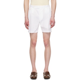 랄프로렌 Ralph Lauren Purple Label White Pleated Shorts 241261M193000