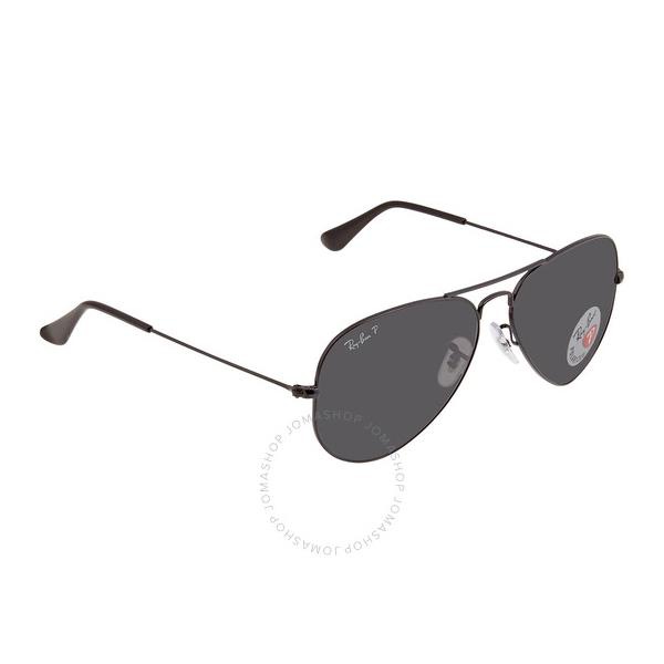  레이밴 Ray-Ban Aviator Total Black Polarized Black Classic Unisex Sunglasses RB3025 002/48 58
