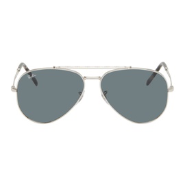 레이밴 Ray-Ban Silver New Aviator Sunglasses 241718M134024